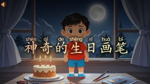 3-00080《神奇的生日画笔》绘本故事