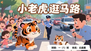 9-000118   小老虎逛马路