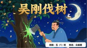 神话故事B-0020   中国神话故事《吴刚伐树》PPT模板