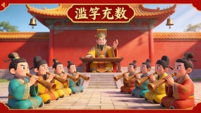 A-0015   《滥竽充数》成语故事PPT模板