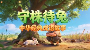 A-0016   《守株待兔》成语故事PPT模板