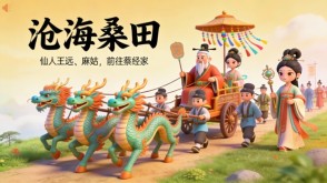 A-0040   《沧海桑田》成语故事PPT模板