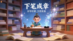 A-0072   《下笔成章》成语故事PPT模板