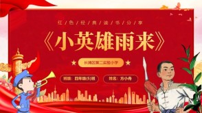 读书分享L-0223  《小英雄雨来》读书分享PPT模板