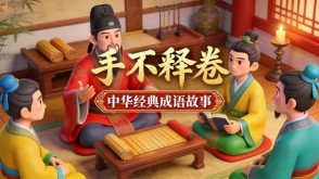 A-0097   《手不释卷》成语故事PPT模板