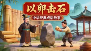 A-0106   《以卵击石》成语故事PPT模板