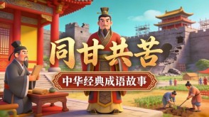 A-0128   《同甘共苦》成语故事PPT模板