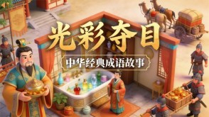 A-0135   《光彩夺目》成语故事PPT模板