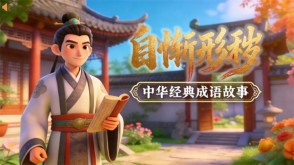 A-0138   《自惭形秽》成语故事PPT模板