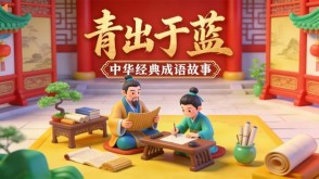 A-0162   《青出于蓝》成语故事PPT模板