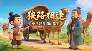 A-0177   《狭路相逢》成语故事PPT模板