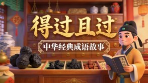 A-0193   《得过且过》成语故事PPT模板