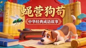 A-0205   《蝇营狗苟》成语故事PPT模板