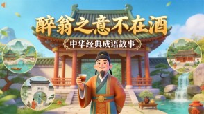 成语故事A-0208   《醉翁之意不在酒》成语故事PPT模板