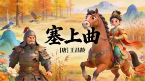 7-00036  《塞上曲》古诗词PPT模板