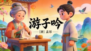 7-00039  《游子吟》古诗词PPT模板