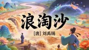 7-00049  《浪淘沙》古诗词PPT模板