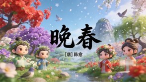 7-00061  《晚春》古诗词PPT模板