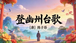 7-00062  《登幽州台歌》古诗词PPT模板