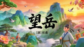 7-00063  《望岳》古诗词PPT模板