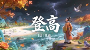 7-00068  《登高》古诗词PPT模板