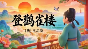 7-00074  《登鹳雀楼》古诗词PPT模板