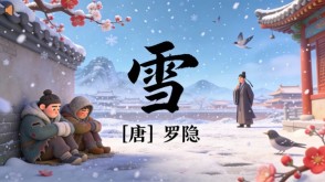 7-00081  《雪》古诗词PPT模板