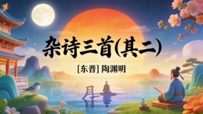 7-00086  《杂诗三首(其二)》古诗词PPT模板