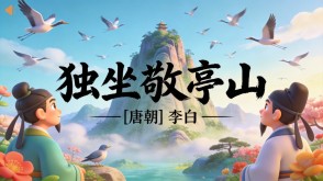 7-00105  《独坐敬亭山》古诗词PPT模板