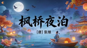 7-00111  《枫桥夜泊》古诗词PPT模板