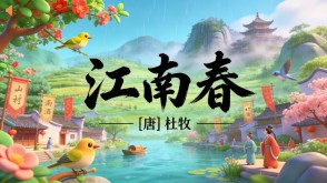 7-00125  《江南春》古诗词PPT模板