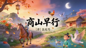 7-00127  《商山早行》古诗词PPT模板