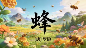 7-00128  《蜂》古诗词PPT模板