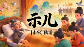 7-00136  《示儿》古诗词PPT模板