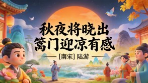 7-00137  《秋夜将晓出篱门迎凉有感》古诗词PPT模板
