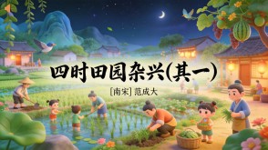 7-00138  《四时田园杂兴(其一)》古诗词PPT模板