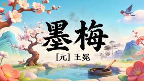 7-00146  《墨梅》古诗词PPT模板