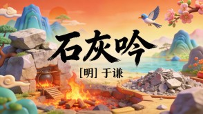 7-00147  《石灰吟》古诗词PPT模板