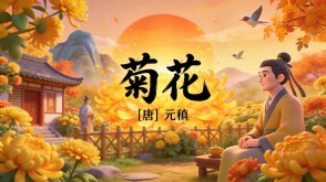 7-00157  《菊花》古诗词PPT模板