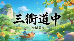 7-00169  《三衢道中》古诗词PPT模板