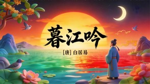 7-00171  《暮江吟》古诗词PPT模板