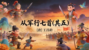 7-00186  《从军行七首(其五)》古诗词PPT模板