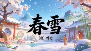 7-00192  《春雪》古诗词PPT模板