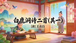 7-00207  《白鹿洞诗二首(其一)》古诗词PPT模板