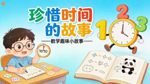 数学故事2-00054  珍惜时间的故事数学故事PPT模板