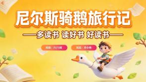 L-0243  《尼尔斯骑鹅旅行记》读书分享PPT模板
