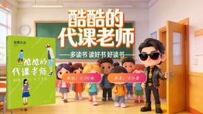 L-0036  《酷酷的代课老师》读书分享PPT模板