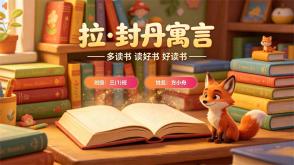 读书分享L-0258  《拉&middot;封丹寓言》读书分享PPT模板